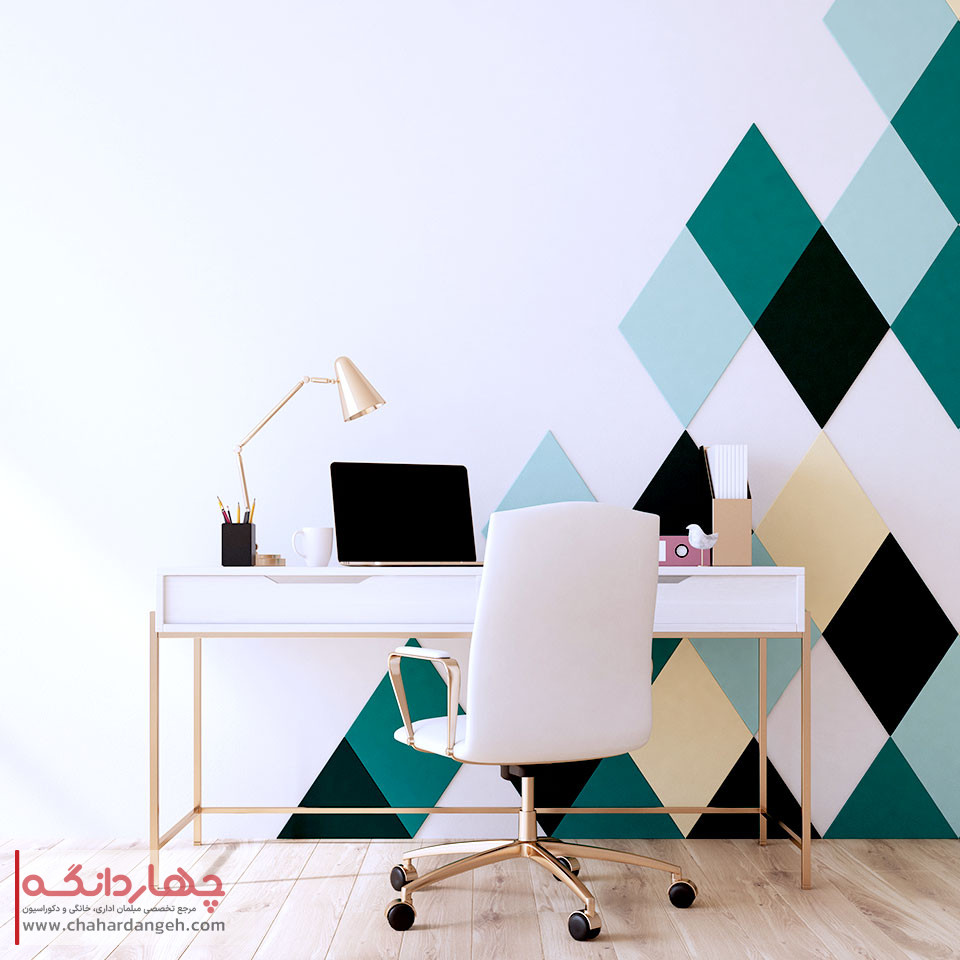 ترکیب رنگ خلاقانه در محیط اداری